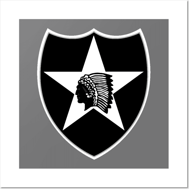 2nd Inf Div BnW Wall Art by Trent Tides